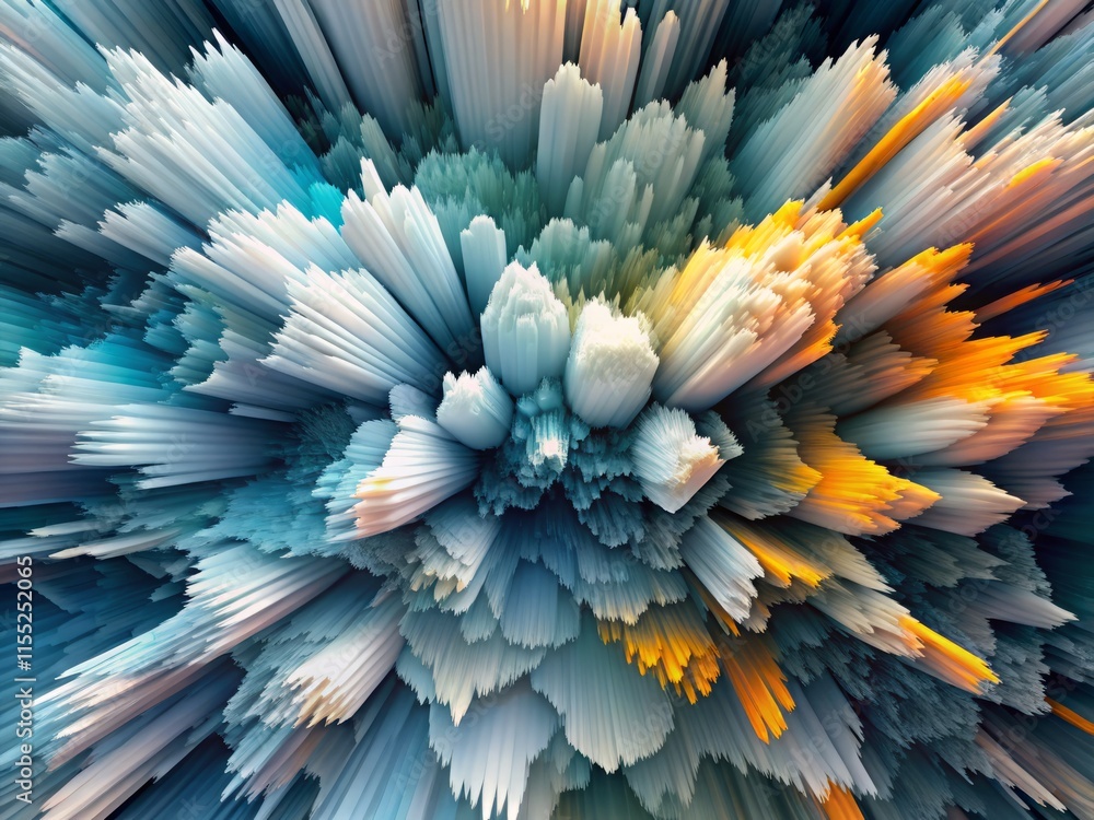 Poster abstract monochrome gradient 3d render - bird's eye view background
