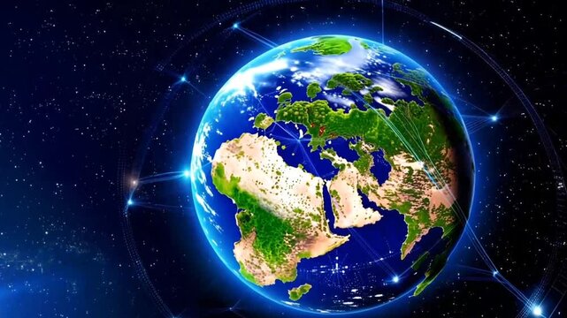 earth rotating in space holograms