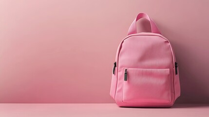 Pink School Back Pack Mockup