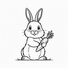 Obraz premium bunny with a carrot