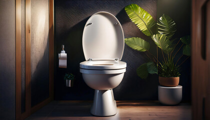 detail of a toilet in a house