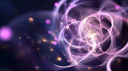 Obraz premium Swirling abstract patterns create a mesmerizing visual effect with glowing lights and soft hues