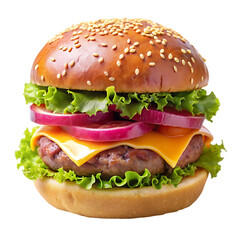 hamburger isolated on white