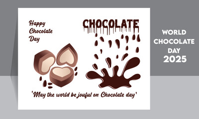 Chocolate day greeting card design template.