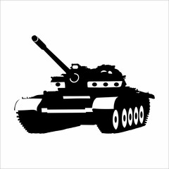 silhouette of a tank