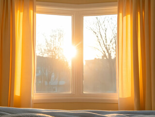 Sunrise Window View Illustration