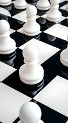 Chess Pieces on Board Illustration