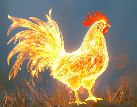 Fiery Rooster