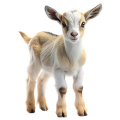 Fototapeta premium baby goat on white background