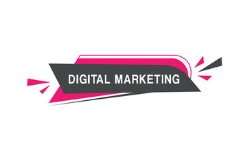 Digital marketing banner, vector icon label web. Modern template for announcement.