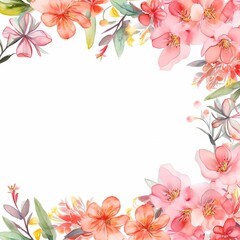 Fototapeta premium frame with flowers