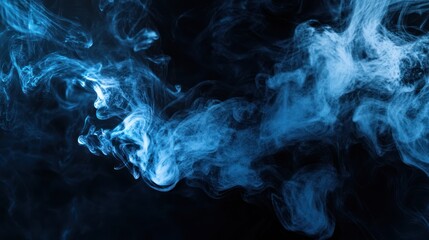 Obraz premium Abstract Blue Smoke Swirls