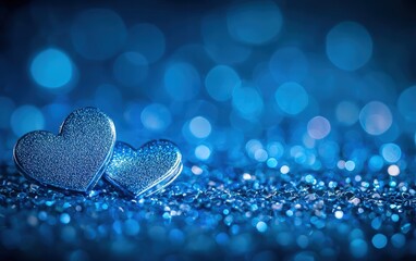 Saint Valentines Day blue background