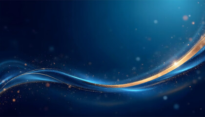 Obraz premium blue gold sale event banner social media abstract background