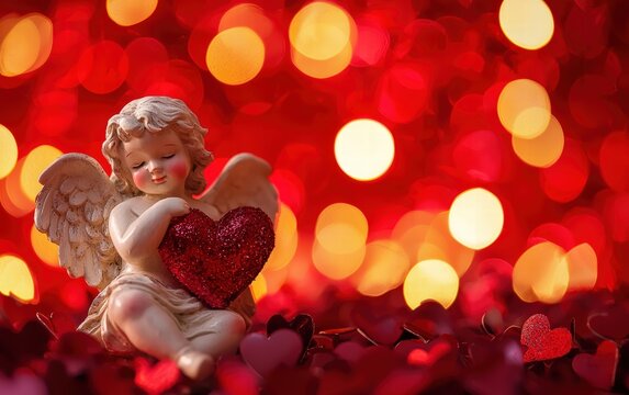 Saint Valentines Day cupidone background