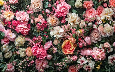 Naklejka premium Saint Valentines Day flowers background