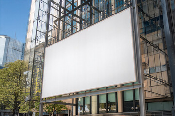건물 외벽 대형 현수막 광고판 광고 목업