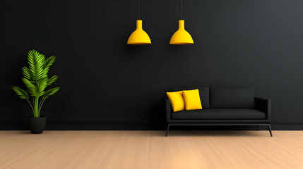3D Rendering Minimalist Living Room