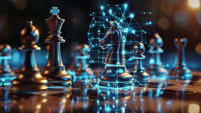 The knight piece seemingly teleporting to a different square on the board.