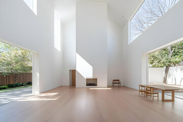 Fototapeta premium Modern Minimalist House Interior Illustration