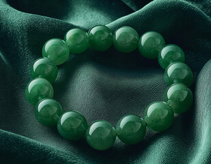 Jade Bracelet on Silk