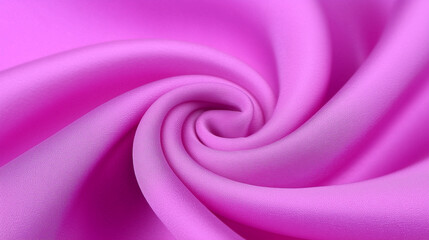 Vibrant Pink Fabric Swirl with Soft Textures and Dynamic Curves for an Elegant Abstract Design
