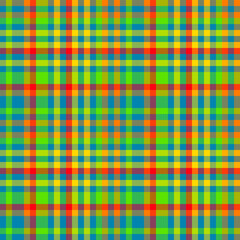 Basic check texture background, diwali pattern tartan plaid. Carpet seamless vector textile fabric in cyan and bright colors.