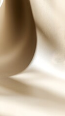 Abstract Beige Fabric Draped Softly Showing Texture