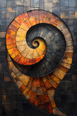 Naklejka premium Art that follows the golden ratio