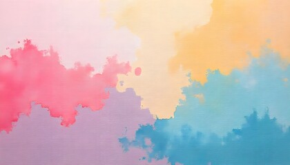 Obraz premium An abstract painting background featuring pastel positive colors with a natural oil paint texture, perfect for use as wallpaper, patterns, art prints, or other design elements