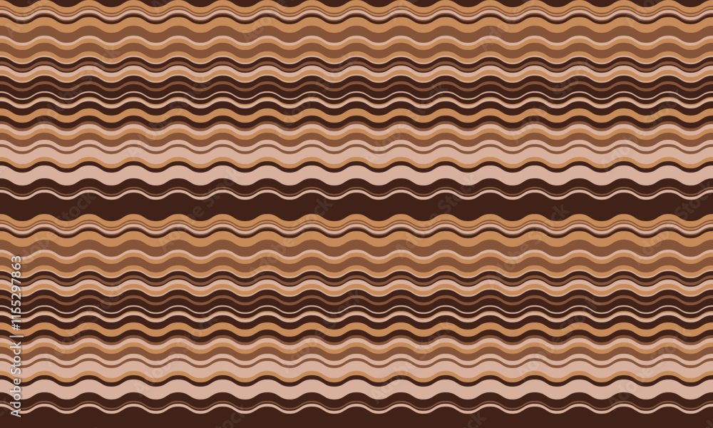 Poster abstract background with wavy stripes in vibrant colors, creating a rippled, liquid effect. smooth c