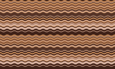 Abstract background with wavy stripes in vibrant colors, creating a rippled, liquid effect. Smooth curves and textured lines add elegance, vitality, and creativity. Ideal for wallpaper or textile.