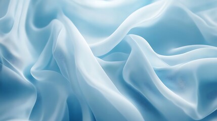 Obraz premium Softly Draped Light Blue Fabric Mockup Photo. AI Generated