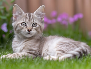 kitten playing with a ball