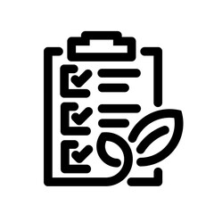 clipboard and leaf icon