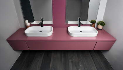 Fototapeta premium sink in a bathroom of a house