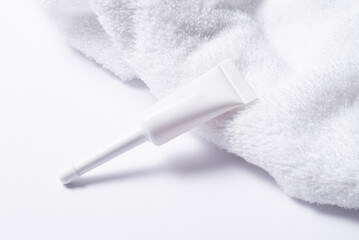 Package, plastic tubes for woman vaginal cream, treatment