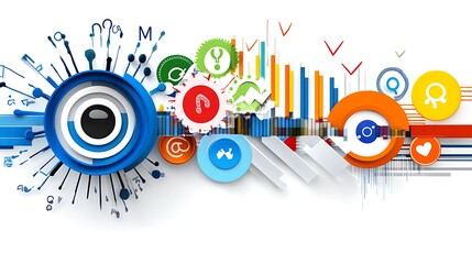 Obraz premium Abstract Colorful Data Business Infographic Design