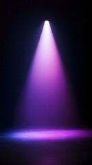 Purple Spotlight Illuminating Dark Stage Background