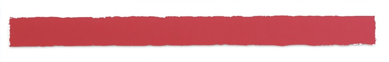 red rectangular piece of paper isolated on a white or transparent background with a clipping path. 