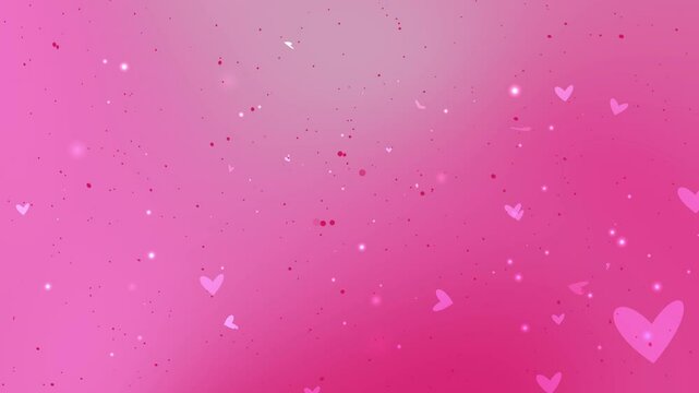 cute valentine pink gradient background featuring glowing light effects and scattered heart elements best for overlay project design as cute valentine background aesthetic valentines background etc