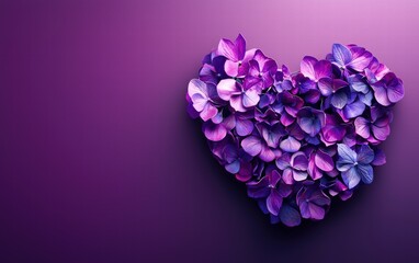 Saint Valentines Day purple background