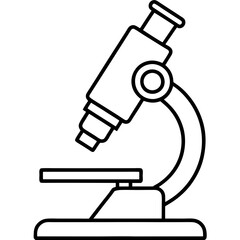 Minimalist Microscope Vector Illustration