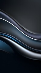 Abstract Dark Blue and Gray Wavy Lines Design