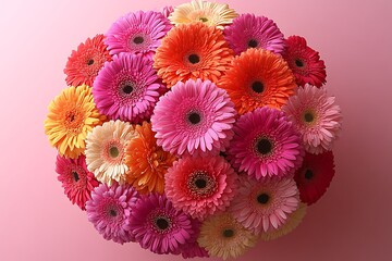 Vibrant Gerbera Daisy Bouquet Colorful Floral Arrangement