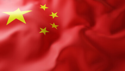 Flag of the People's Republic of China. Close-Up