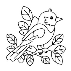 Baby Blue bird line art vector design