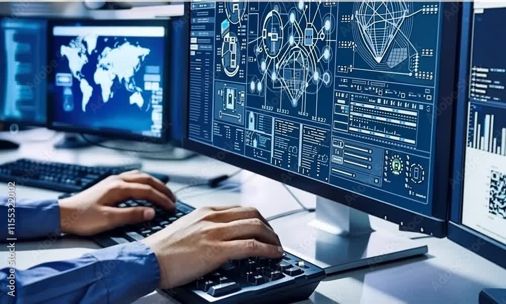 Poster cybersecurity analyst monitoring system