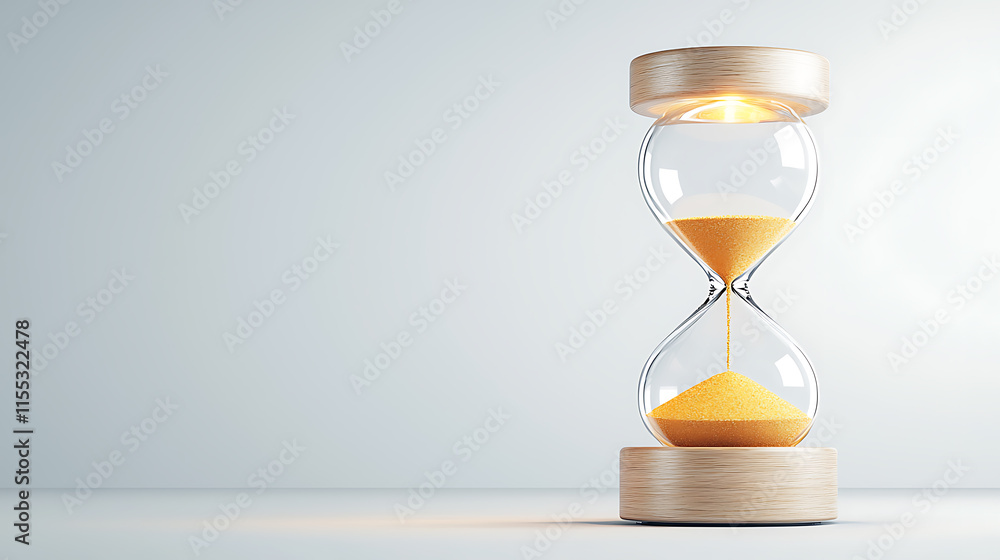 Poster time management concept office setting digital image minimalist environment close-up view productivi