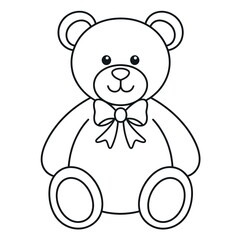 teddy bear coloring page drawing